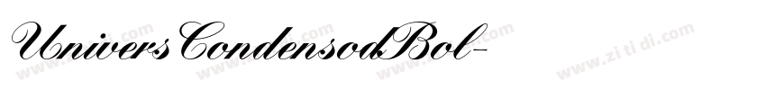 Univers CondensodBol字体转换